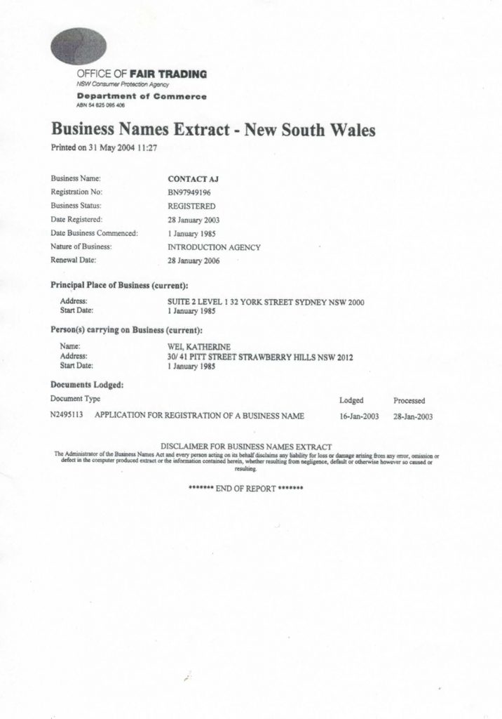 Business commenced doc